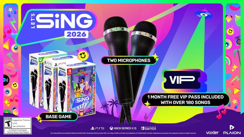 Jogo de Vídeo Deep Silver Lets Sing 2026 PS5 + 2 Microfones